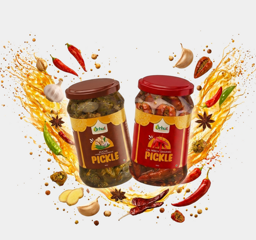 Lal Mirch Bharwa & Ginger Garlic & Green Chilli (Kucha)